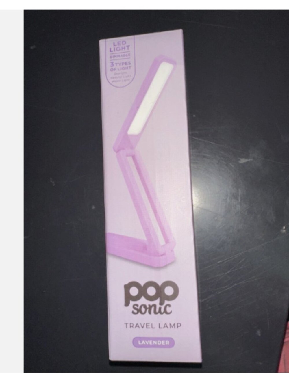 Pop Sonic Collapsible & Adjustable Desk & Travel Lamps-Lavender-NEW-H500467